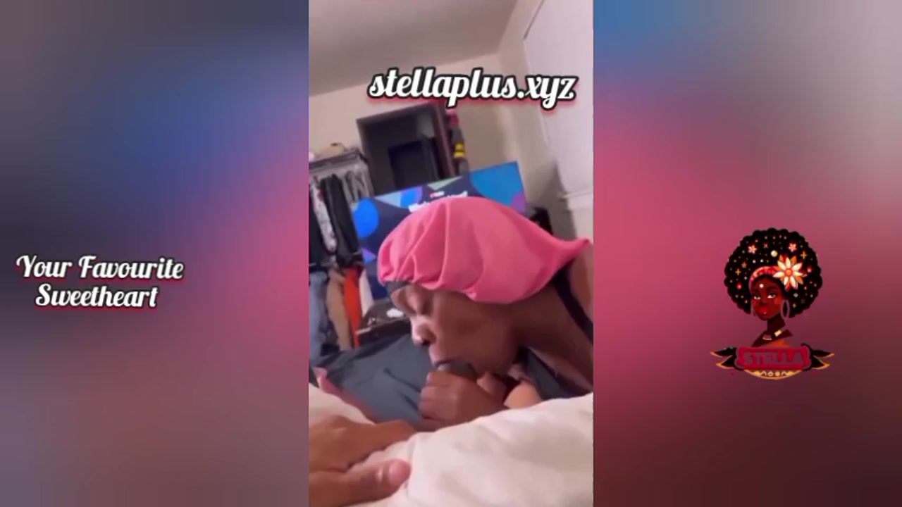 Ebony black girl gives blowjob